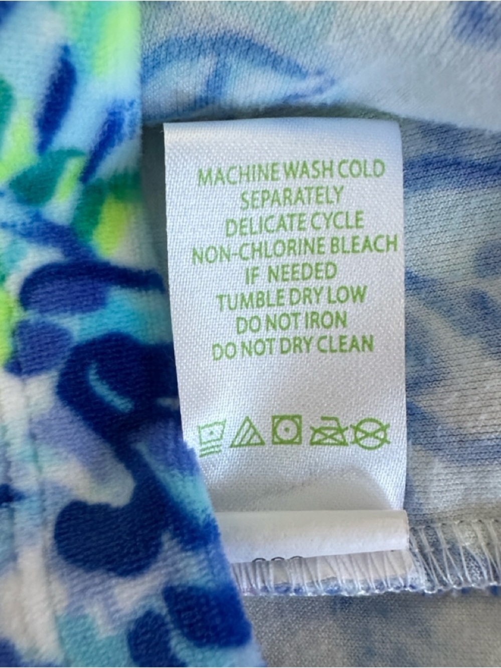 Lilly Pulitzer Elaine Plush Short Velour Robe Ocean Commotion Print Size L / XL - Picture 8 of 9